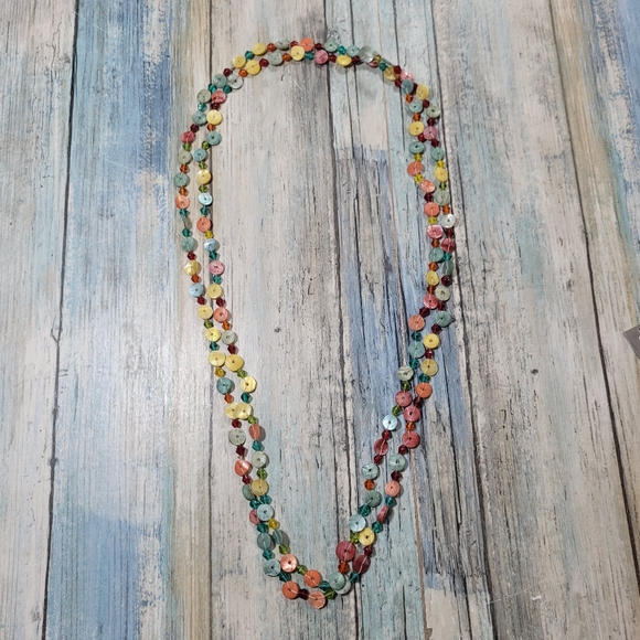Multicolor  Long Necklace. - Picture 4 of 8